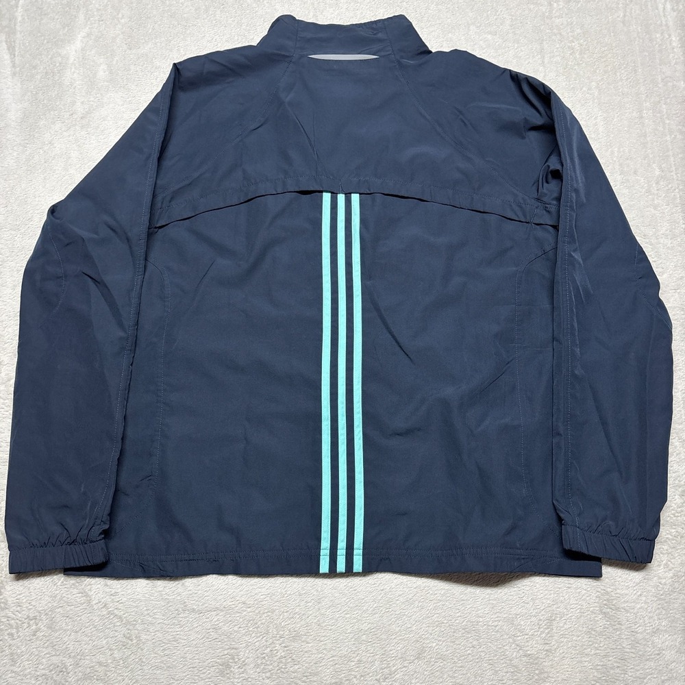 Adidas Lightweight Full Zip Up Running Jacket Women's XL Y2K Mesh Lined Vented - Picture 2 of 9
